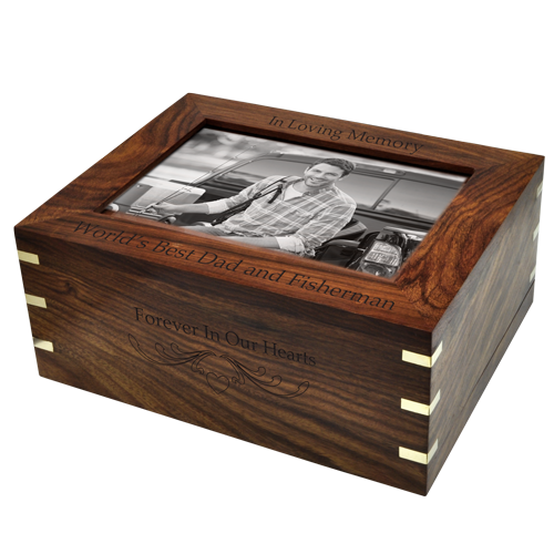 Perfect Framed Photo Wood 160 cu in Cremation Urn-Cremation Urns-New Memorials-Afterlife Essentials