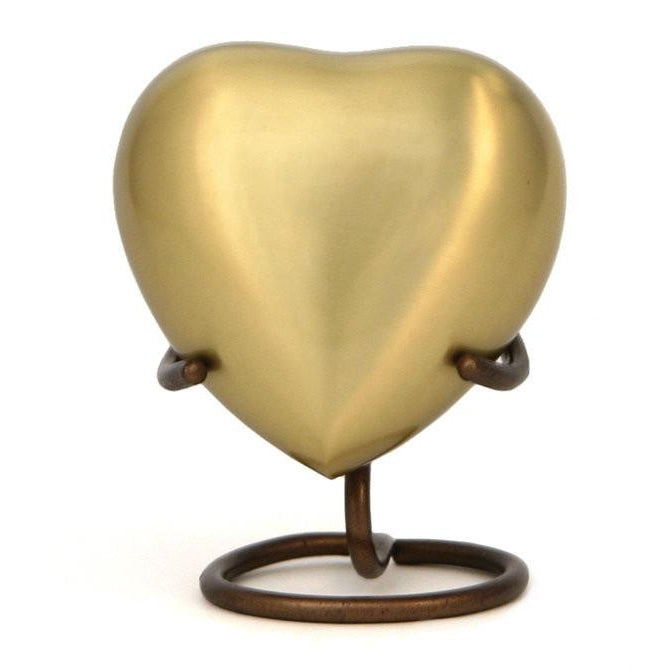 Bronze Heart Keepsake with velvet box Cremation Urn-Cremation Urns-Terrybear-Afterlife Essentials