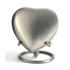 Pewter Heart Keepsake with velvet box Cremation Urn-Cremation Urns-Terrybear-Afterlife Essentials