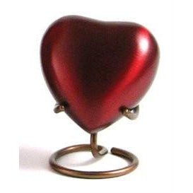 Grecian Crimson Heart Keepsake with velvet box Cremation Urn-Cremation Urns-Terrybear-Afterlife Essentials