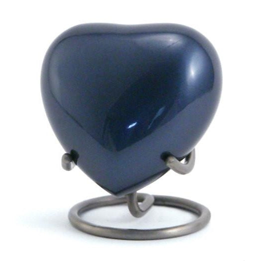 Trinity Moonlight Blue Heart Keepsake with velvet box Cremation Urn-Cremation Urns-Terrybear-Afterlife Essentials