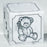 Teddy Bear White Marble Small 20 cu in Cremation Urn-Cremation Urns-Infinity Urns-Afterlife Essentials