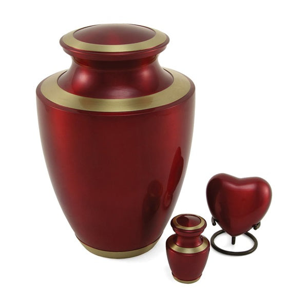 Trinity Crimson Large/Adult Cremation Urn-Cremation Urns-Terrybear-Afterlife Essentials
