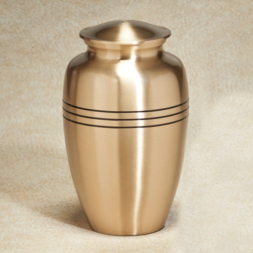 Aegean Series Gold-Tone 133 cu in Cremation Urn-Cremation Urns-Infinity Urns-Afterlife Essentials