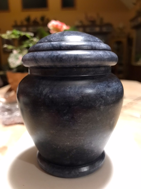 Blue Waters Alabaster Stone Mini 6 cu in Cremation Urn Keepsake-Cremation Urns-Infinity Urns-Afterlife Essentials