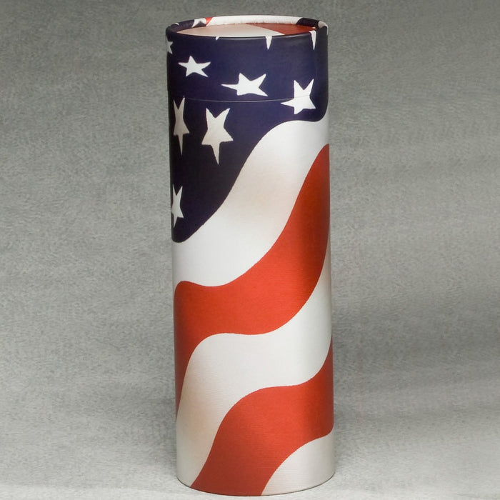 Scattering Tube Series American Flag 200 cu in Cremation Urn-Cremation Urns-Infinity Urns-Afterlife Essentials