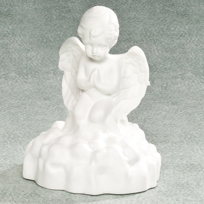 White Angel On a Cloud Simulated White Marble Small 20 cu Cremation Urn-Cremation Urns-Infinity Urns-Afterlife Essentials