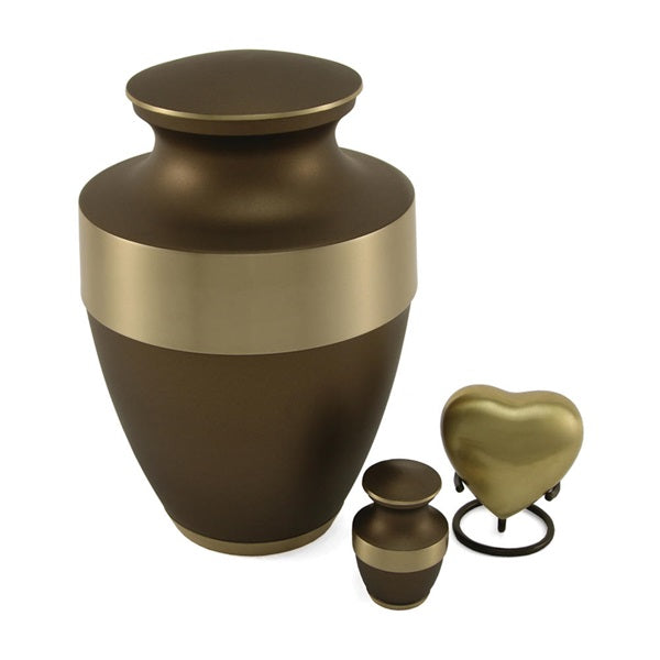 Lineas Rustic Bronze Large/Adult Cremation Urn-Cremation Urns-Terrybear-Afterlife Essentials