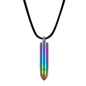 Bullet Cartridge Memorial Necklace Cremation Jewelry-Jewelry-Anavia-Iridescent-Afterlife Essentials