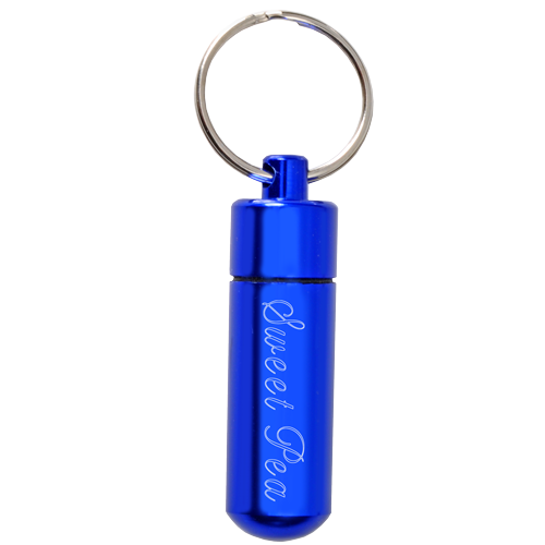 Aluminum Urn Keepsake Blue Pet Cremation Keychain-Jewelry-New Memorials-Afterlife Essentials