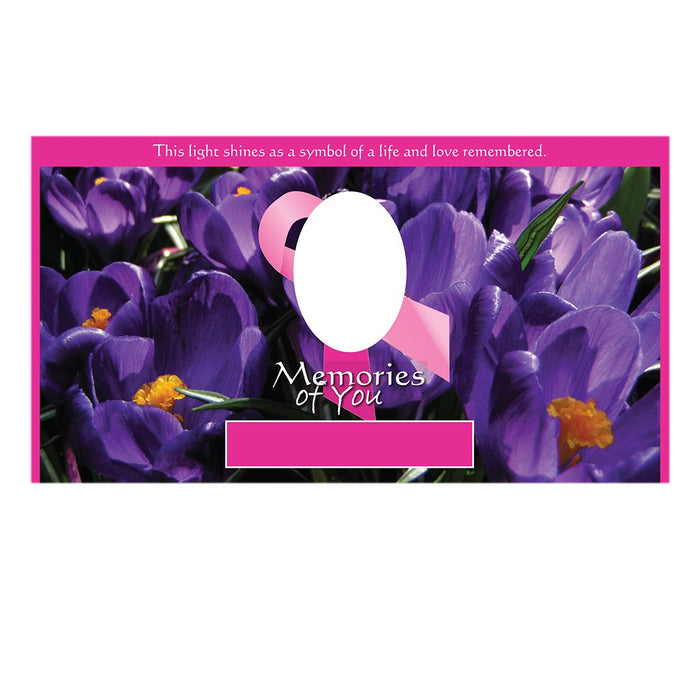Memories Of You Candle-Cremation Urns-Infinity Urns-Breast Cancer Purple-Afterlife Essentials