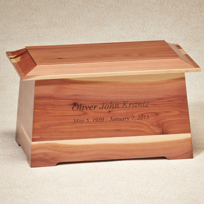 Cedar Ridge Natural Cedar Wood 200 cu in Cremation Urn-Cremation Urns-Infinity Urns-Afterlife Essentials