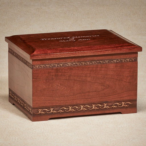 Cherry Memory Box Cherry Wood 200 cu in Cremation Urn-Cremation Urns-Infinity Urns-Afterlife Essentials