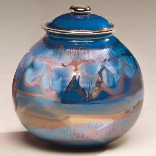 Corona Series Galaxy Blue Ceramic 64 cu in Cremation Urn-Cremation Urns-Infinity Urns-Afterlife Essentials