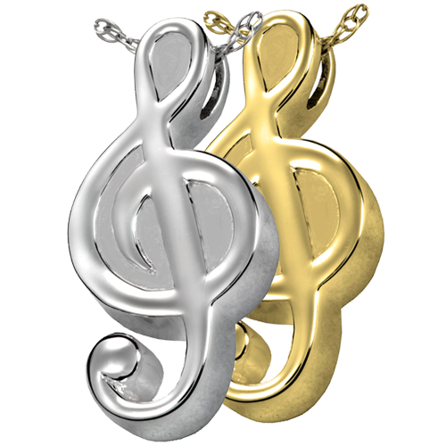 Treble Clef Cremation Jewelry-Jewelry-New Memorials-Afterlife Essentials