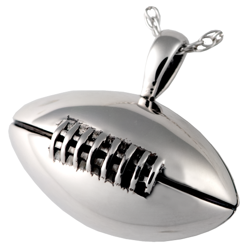 Cremation Jewelry: Football-Jewelry-New Memorials-Sterling Silver-Afterlife Essentials