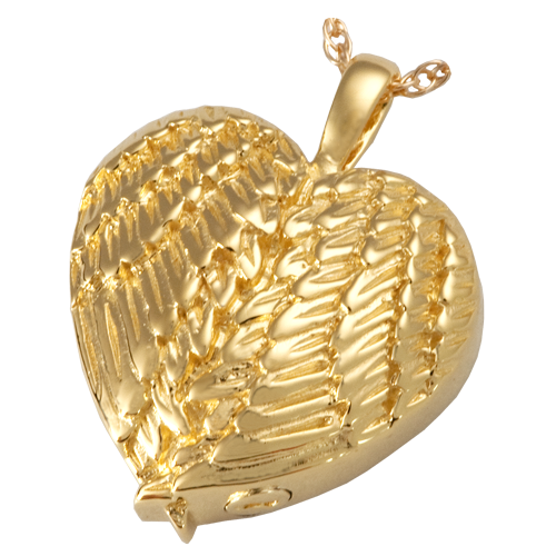 Angel Wing Heart Cremation Jewelry-Jewelry-New Memorials-Afterlife Essentials
