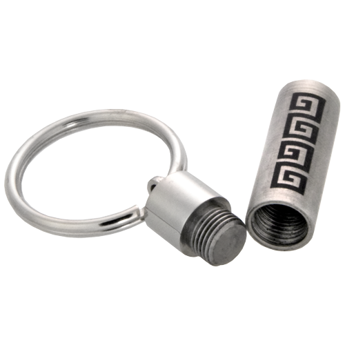 Aztec Cylinder Cremation Keychain-Jewelry-New Memorials-Afterlife Essentials