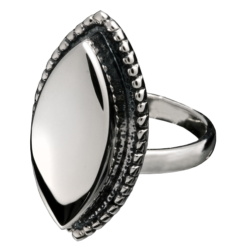 Oval Ring Pet Cremation Jewelry-Jewelry-New Memorials-Sterling Silver-5-Afterlife Essentials
