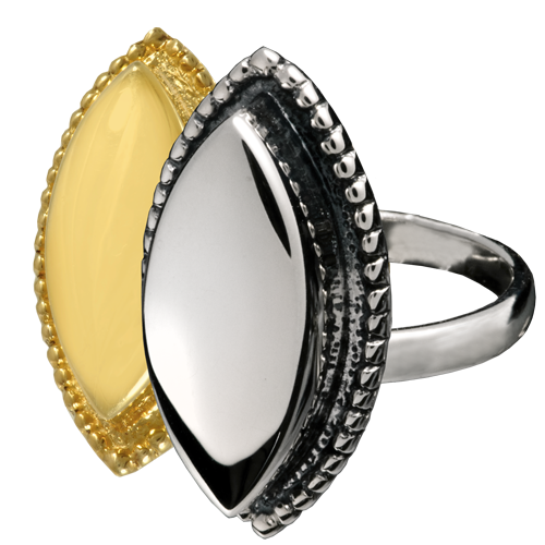 Oval Ring Urn Cremation Jewelry-Jewelry-New Memorials-14K Gold Plating (14K Over Sterling Silver)-5-Afterlife Essentials