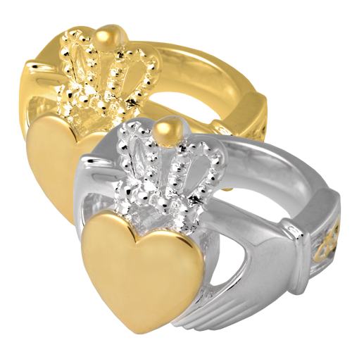Claddagh Ring Urn Cremation Jewelry-Jewelry-New Memorials-Gold-Plated (14K Over Sterling Silver)-5-Afterlife Essentials