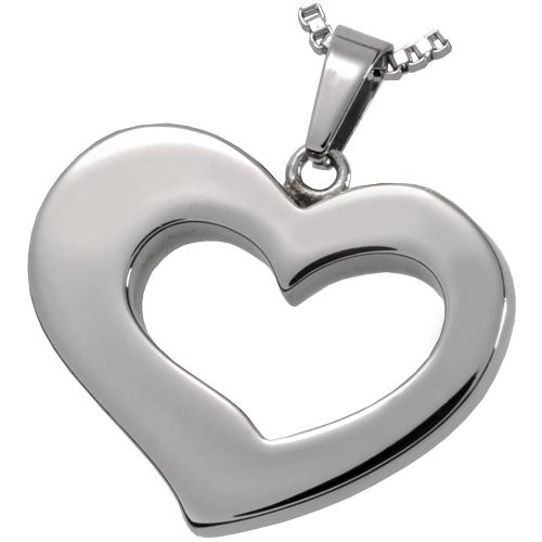 Stainless Steel Affectionate Heart Pendant Cremation Jewelry-Jewelry-New Memorials-Afterlife Essentials