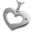 Stainless Steel Affectionate Heart Pendant Cremation Jewelry-Jewelry-New Memorials-Afterlife Essentials