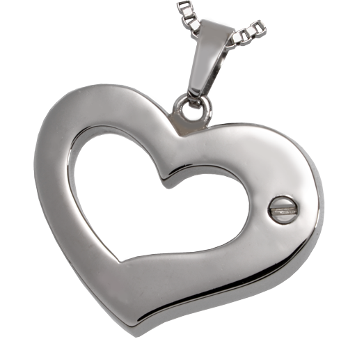 Stainless Steel Affectionate Heart Pendant Cremation Jewelry-Jewelry-New Memorials-Afterlife Essentials