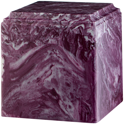 Cube Cultured Marble Adult 280 cu in Cremation Urn-Cremation Urns-Bogati-Merlot-Afterlife Essentials