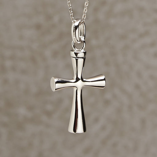 Contoured Cross Pendant Cremation Jewelry-Jewelry-Infinity Urns-Afterlife Essentials