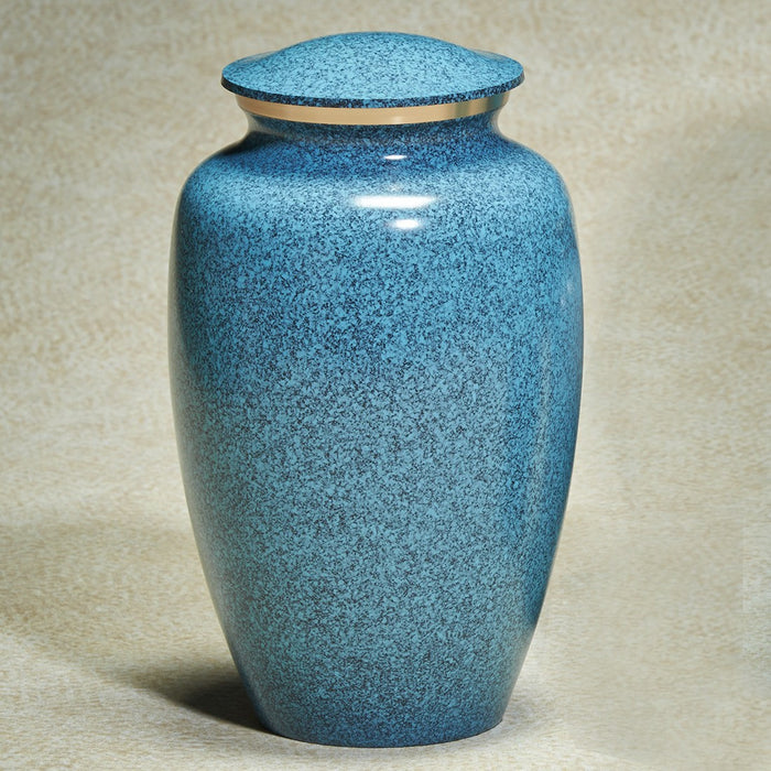 Earthtones Blue Granite Brass Adult 195 cu in Cremation Urn-Cremation Urns-Infinity Urns-Afterlife Essentials