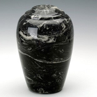 Eldridge Ebony Simulated Marble Small 36 cu in Cremation Urn-Cremation Urns-Infinity Urns-Afterlife Essentials