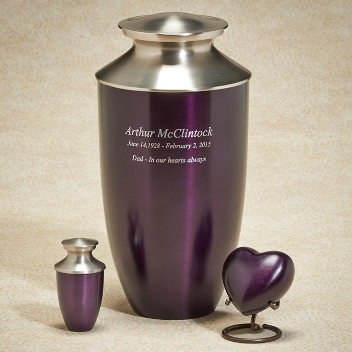 Fall Meadows Series Royal Orchid Brass 200 cu in Cremation Urn-Cremation Urns-Infinity Urns-Afterlife Essentials