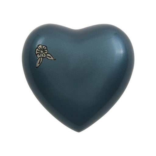 Artisan Indigo Heart Keepsake with velvet box Cremation Urn-Cremation Urns-Terrybear-Afterlife Essentials