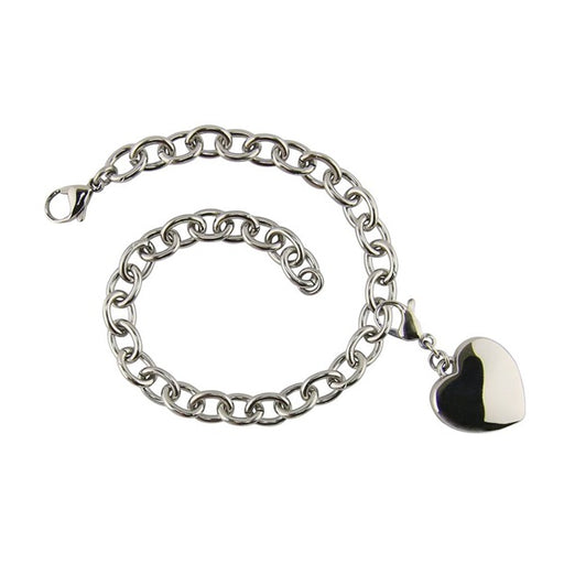 Charm Bracelet with Heart Charm-Jewelry-Terrybear-Afterlife Essentials