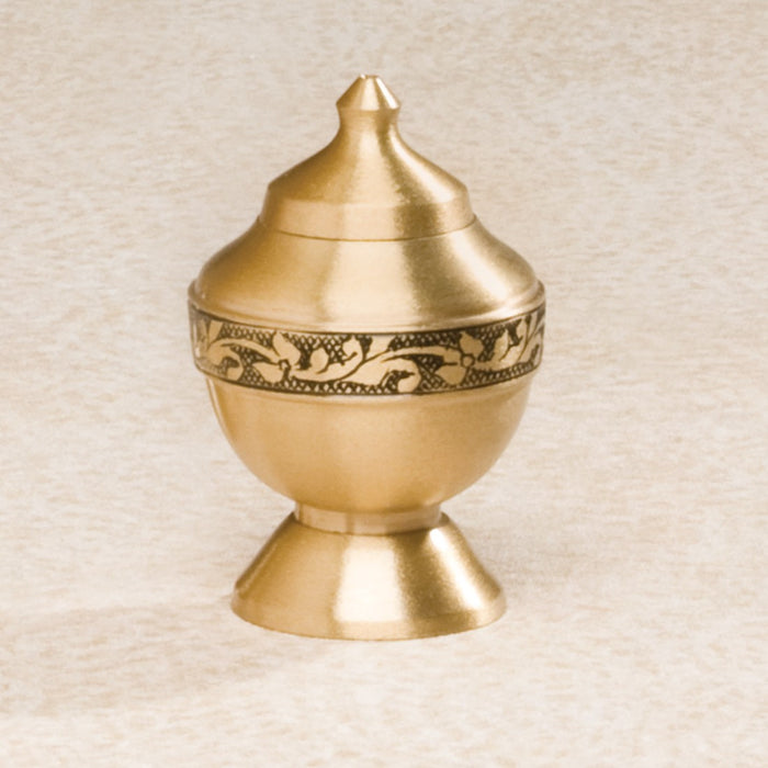 Golden Chalice Brass Mini 3 cu in Cremation Urn Keepsake-Cremation Urns-Infinity Urns-Afterlife Essentials