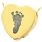Heart Footprint Pendant Cremation Jewelry-Jewelry-New Memorials-14K Solid Yellow Gold (allow 4-5 weeks)-Chamber (for ashes)-Afterlife Essentials