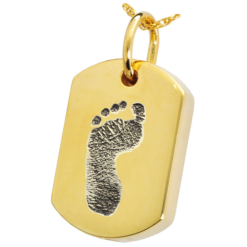 Dog Tag Footprint Cremation Jewelry-Jewelry-New Memorials-Afterlife Essentials