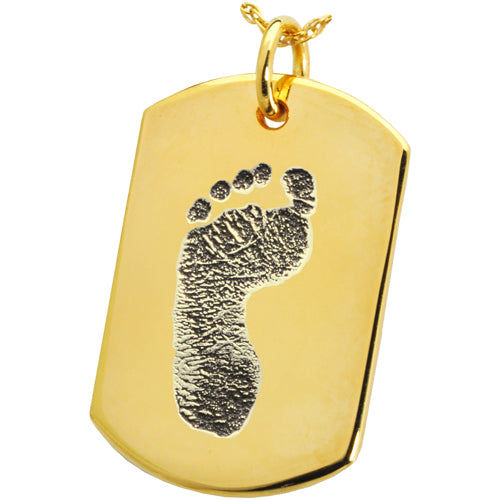 Dog Tag Footprint Cremation Jewelry-Jewelry-New Memorials-Afterlife Essentials