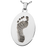 Oval Footprint Cremation Jewelry-Jewelry-New Memorials-Afterlife Essentials