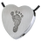 Heart Footprint Pendant Cremation Jewelry-Jewelry-New Memorials-Stainless Steel-Chamber (for ashes)-Afterlife Essentials