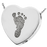 Heart Footprint Pendant Cremation Jewelry-Jewelry-New Memorials-925 Sterling Silver-Chamber (for ashes)-Afterlife Essentials