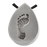 Teardrop Footprint Pendant Cremation Jewelry-Jewelry-New Memorials-Stainless Steel-No Chamber (flat)-Afterlife Essentials