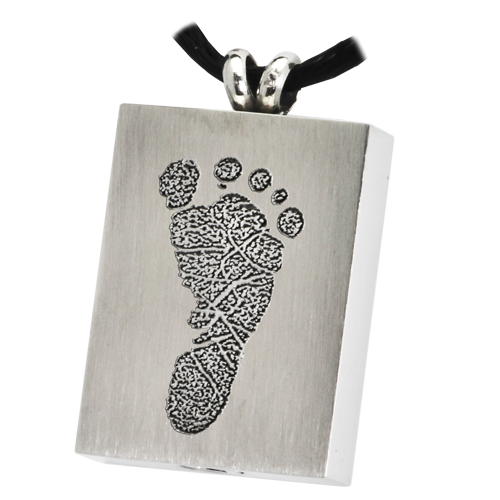 B&B Rectangle Footprint Cremation Jewelry-Jewelry-New Memorials-Afterlife Essentials