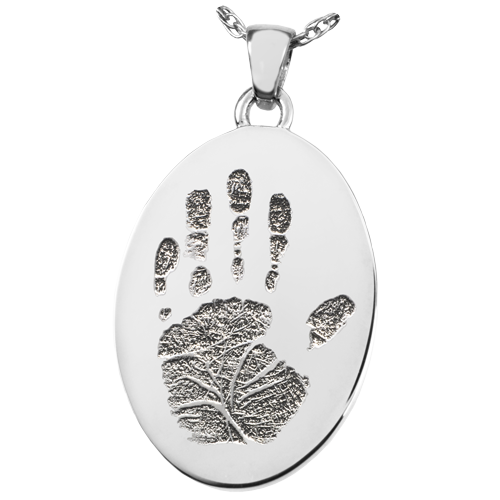 Oval Handprint Cremation Jewelry-Jewelry-New Memorials-Afterlife Essentials