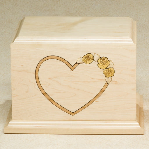 At Home In Our Hearts Series Solid Maple Wood 200 cu in Cremation Urn-Cremation Urns-Infinity Urns-Afterlife Essentials