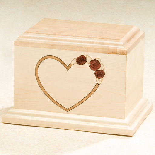 At Home In Our Hearts Series Solid Maple Wood 200 cu in Cremation Urn-Cremation Urns-Infinity Urns-Afterlife Essentials