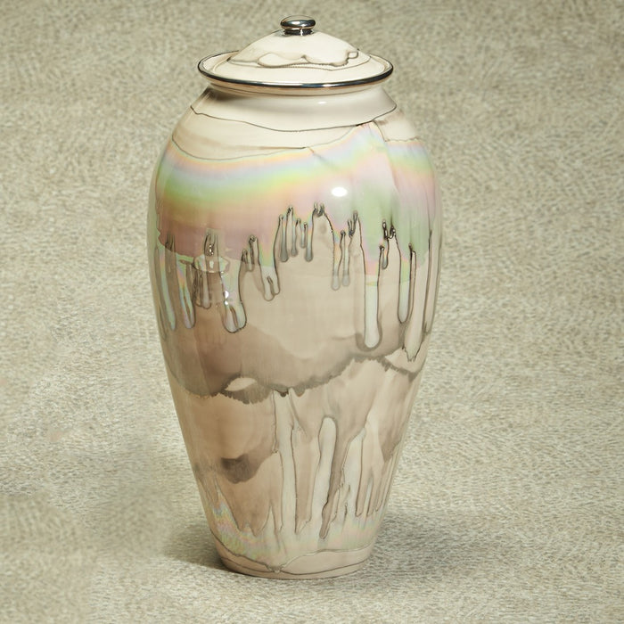 Inspiration Series White Ceramic 230 cu in Cremation Urn-Cremation Urns-Infinity Urns-Afterlife Essentials