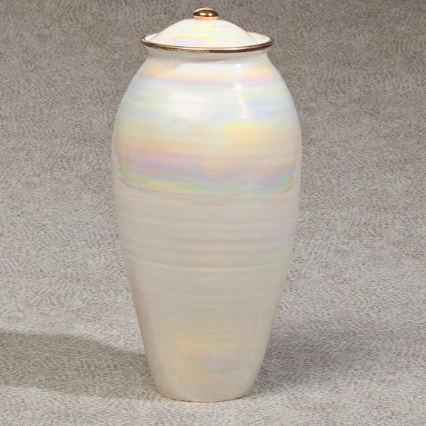 Inspiration Opal Finish Ceramic 45 cu in Cremation Urn-medium size-Cremation Urns-Infinity Urns-Afterlife Essentials