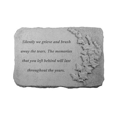 Silently we grieve… w/ivy Memorial Gift-Memorial Stone-Kay Berry-Afterlife Essentials